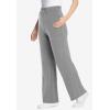 Woman Within Plus Size 7-Day Wide-Leg Elastic-Waist Stretchy Knit Pant(Medium Heather Grey)