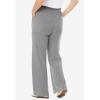 Woman Within Plus Size 7-Day Wide-Leg Elastic-Waist Stretchy Knit Pant(Medium Heather Grey)