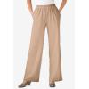 Woman Within Plus Size 7-Day Wide-Leg Elastic-Waist Stretchy Knit Pant(New Khaki)