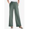 Woman Within Plus Size 7-Day Wide-Leg Elastic-Waist Stretchy Knit Pant(Pine)