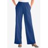 Woman Within Plus Size 7-Day Wide-Leg Elastic-Waist Stretchy Knit Pant(Royal Navy)