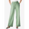 Woman Within Plus Size 7-Day Wide-Leg Elastic-Waist Stretchy Knit Pant(Sage)