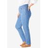 Woman Within Plus Size Flex Pull-On Straight-Leg Gap-Free Stretch Denim Jeans(Deep Claret)