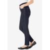Woman Within Plus Size Flex Pull-On Straight-Leg Gap-Free Stretch Denim Jeans(Indigo)