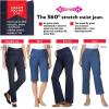 Woman Within Plus Size Flex Pull-On Straight-Leg Gap-Free Stretch Denim Jeans(Indigo Sanded)