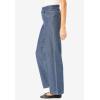 Woman Within Plus Size Flex Pull-On Wide-Leg Denim Jean(Black)