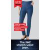 Woman Within Plus Size Petite Pull-On Flex Elastic-Waist Stretch Denim Skirt(Light Stonewash)