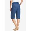 Woman Within Plus Size Pull-On Flex Elastic-Waist Stretch Denim Jeans Shorts(Black)