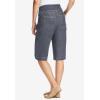 Woman Within Plus Size Pull-On Flex Elastic-Waist Stretch Denim Jeans Shorts(Stonewash Sanded)