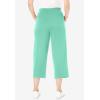 Woman Within Plus Size Sport-Knit Pull-On Capri Pants(Pale Seafoam)