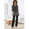 Woman Within Plus Size Stretch Ponte Knit Pull-On Wide-Leg Pants(Chocolate)