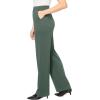 Woman Within Plus Size Stretch Ponte Knit Pull-On Wide-Leg Pants(Pine)