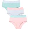 Comfort Choice Plus Size Full Coverage Stretch Cotton Color Block Brief 3-Pack(Pastel Assorted)