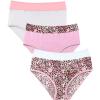 Comfort Choice Plus Size Full Coverage Stretch Cotton Color Block Brief 3-Pack(Rose Quartz Assorted)