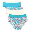 Comfort Choice Plus Size Full Coverage Stretch Cotton Color Block Brief 3-Pack(Tropical Assorted)
