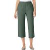 Woman Within Plus Size 7-Day Elastic-Waist Pull-On Cotton Denim Capri Jeans(Laughing Pine)