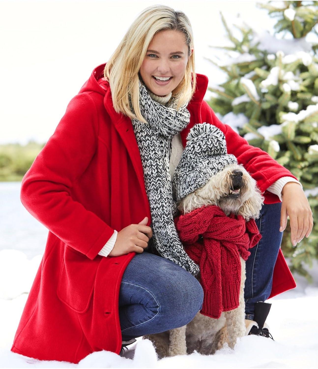 imageWoman Within Plus Size Hooded ALine Fleece CoatGunmetal