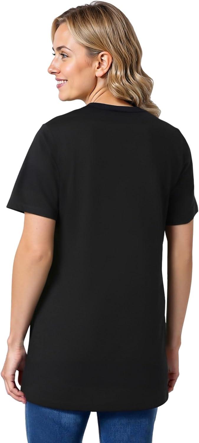 imageWoman Within Plus Size Perfect Crewneck Pocket TeeBlack