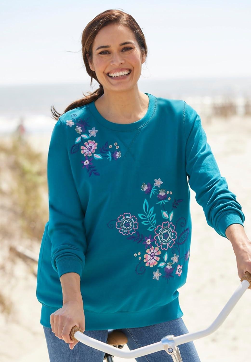 imageWoman Within Printed SweatshirtBlack Rose
