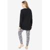 Dreams & Co. Plus Size 2-Piece Pj Legging Set(Black White Zebra)