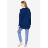 Dreams & Co. Plus Size 2-Piece Pj Legging Set(Evening Blue Cat Nap)