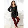 Dreams & Co. Plus Size 2-Piece Pj Legging Set(Evening Blue Cat Nap)