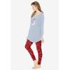 Dreams & Co. Plus Size 2-Piece Pj Legging Set(Heather Grey Santa Llama)