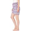 Dreams & Co. Plus Size Flannel Pajama Short(Plum Burst Plaid)