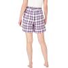 Dreams & Co. Plus Size Flannel Pajama Short(Plum Burst Plaid)