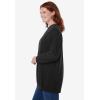 Woman Within Crewneck Fleece Sweatshirt(Black)