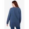 Woman Within Crewneck Fleece Sweatshirt(Heather Navy)