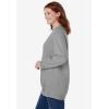 Woman Within Crewneck Fleece Sweatshirt(Medium Heather Grey)