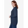 Woman Within Crewneck Fleece Sweatshirt(Navy)