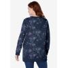 Woman Within Crewneck Fleece Sweatshirt(Navy Sprinkle Heart)