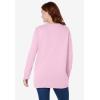 Woman Within Crewneck Fleece Sweatshirt(Pink)