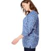 Woman Within Long-Sleeve Crewneck Soft Waffle Knit Thermal Shirt(Black)