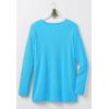 Woman Within Long-Sleeve Crewneck Soft Waffle Knit Thermal Shirt(Paradise Blue)