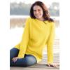 Woman Within Long-Sleeve Crewneck Soft Waffle Knit Thermal Shirt(Primrose Yellow)