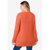Woman Within Long-Sleeve Crewneck Soft Waffle Knit Thermal Shirt(Pumpkin)