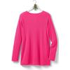 Woman Within Long-Sleeve Crewneck Soft Waffle Knit Thermal Shirt(Raspberry Sorbet)