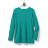 Woman Within Long-Sleeve Crewneck Soft Waffle Knit Thermal Shirt(Waterfall)
