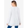 Woman Within Long-Sleeve Crewneck Soft Waffle Knit Thermal Shirt(White)