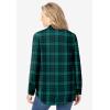 Woman Within Pintucked Flannel Shirt(Rich Jade Plaid)
