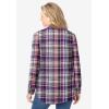Woman Within Pintucked Flannel Shirt(Sweet Plum Plaid)