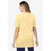 Woman Within Plus Size 7-Day Embroidered Pointelle Tunic(Banana Floral Embroidery)