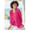 Woman Within Plus Size Crochet Curved-Hem Cardigan Sweater(New Khaki)