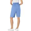 Woman Within Plus Size Elastic-Waist Knit Short(French Blue)