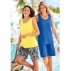 Woman Within Plus Size Elastic-Waist Knit Short(French Blue)