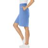 Woman Within Plus Size Elastic-Waist Knit Short(French Blue)