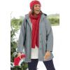 Woman Within Plus Size Hooded A-Line Fleece Coat(Gunmetal)